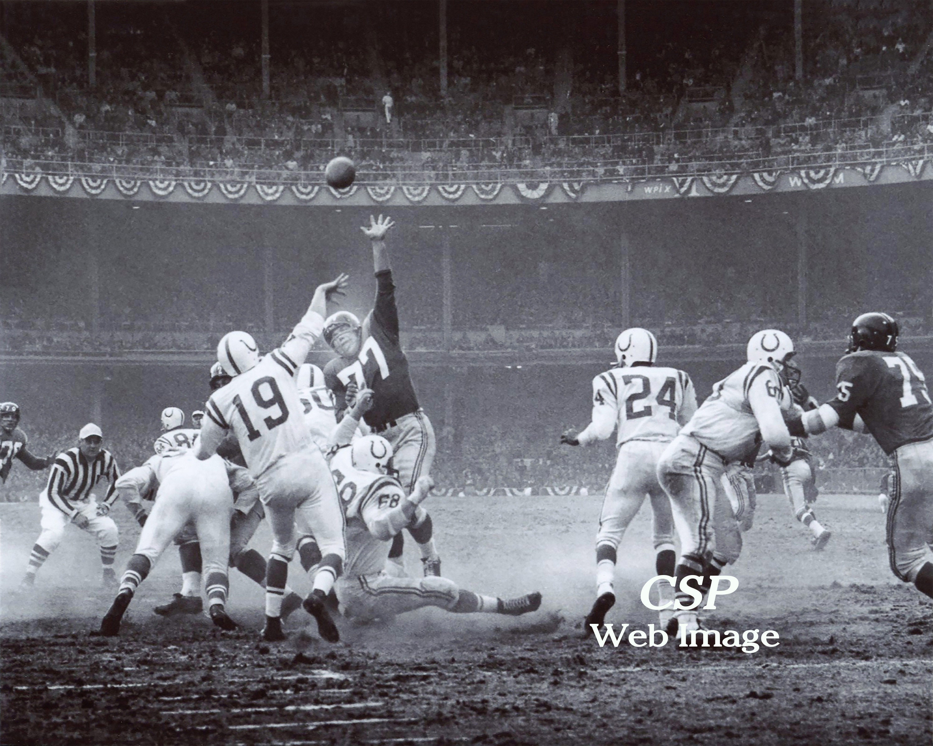 Johnny Unitas Action Shot 1958 NFL Baltimore Colts vs NY Etsy.de