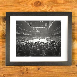 Iconic Boston Garden (1928-1995) - 1960&#39;s Interior Image  - Vintage Framed Sports Bar and Room Wall Hanging