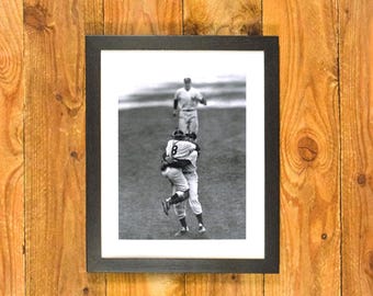 Don Larsen and Yogi Berra - Final Out 1956 World Series Perfect Game - New York Yankees Wall Hanging
