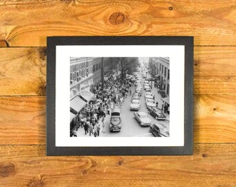 Fenway Park Late 1950's - Iconic Ballpark of the Boston Red Sox - Matted and Framed Vintage Sports Bar & Room Wall Hanging