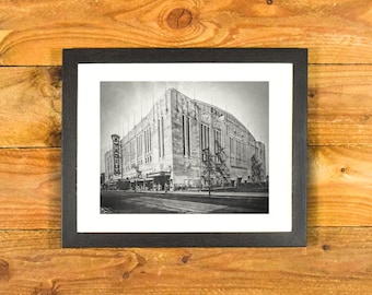 Chicago Stadium "Madhouse on Madison" - 1931 Exterior Image - Matted & Framed Sports Bar and Room Wall Hanging