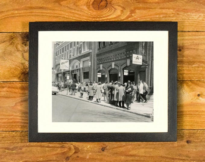 Iconic Fenway Park 1958 - Home Ballpark of the Boston Red Sox - Matted and Framed Vintage Sports Wall Hanging
