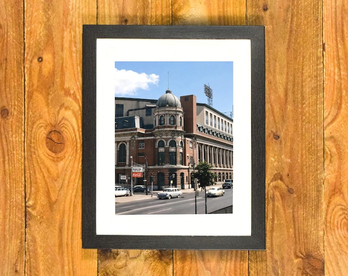 Shibe Park / Connie Mack Stadium - Color Exterior 1960's - Matted & Framed Vintage Sports Wall Hanging