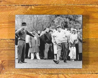 Jackie Gleason and Arnold Palmer - "And Away We Go" - Vintage Golf Wood Wall Panel