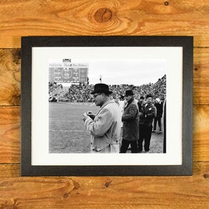 Vince Lombardi - Rare In-Game Image of Green Pay Packers Legendary Coach - Matted and Framed Sports Wall Hanging
