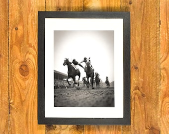 Kentucky Derby 1933 "Fighting Finish" - Matted and Framed Action Shot Sports Wall Hanging