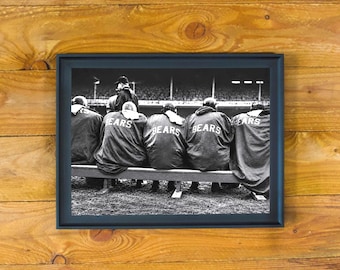 Chicago Bears 1960's - "View From The Bench" - Sports Bar & Room Wall Poster