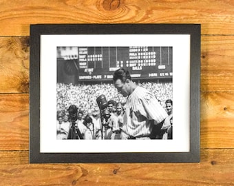 Lou Gehrig Farewell Speech Photo: Yankee Stadium Vintage Sports Wall Art
