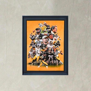 Pittsburgh Steelers - Iconic Players & Coaches 1970s-Present - Framed Wall Poster Hanging