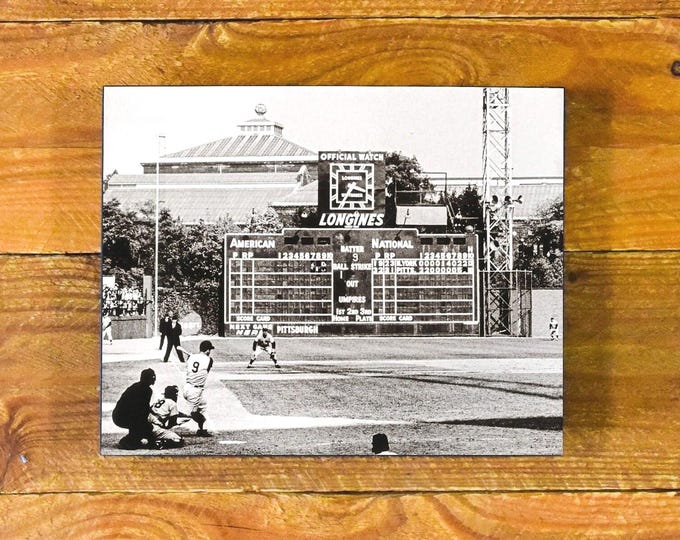 Bill Mazeroski Pittsburgh Pirates - Dramatic 1960 World Series Winning Home Run - Vintage Sports Wood Wall Panel