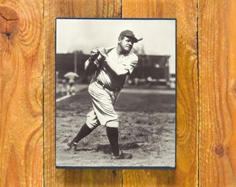Babe Ruth - The iconic Swing 1930's - Vintage Sports Bar and Room Wall Panel Hanging