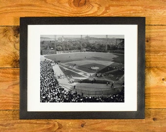 Bill Mazeroski's Dramatic 1960 Pittsburgh Pirates World Series Winning Home Run at Forbes Field - Matted and Framed Sports Hanging