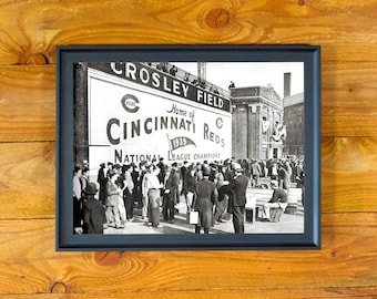 Crosley Field - Cincinnati Reds Ballpark 1940 Exterior Image - Framed Wall Poster