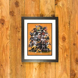 Pittsburgh Steelers - Iconic Players & Coaches Through the Years - Matted and Framed Sports Wall Hanging