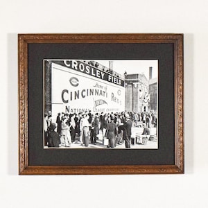 Limited Edition Crosley Field - Cincinnati Reds Ballpark 1940 - Framed Vintage Sports Wall Hanging