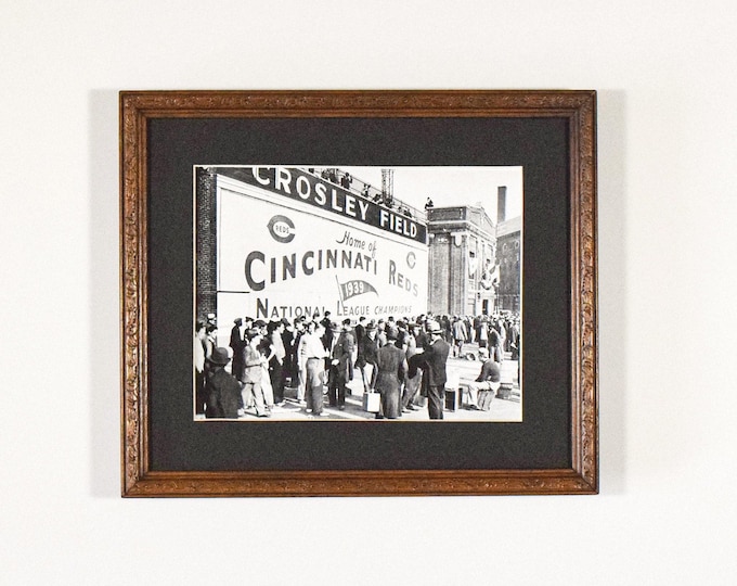 Limited Edition Crosley Field - Cincinnati Reds Ballpark 1940 - Framed Vintage Sports Wall Hanging