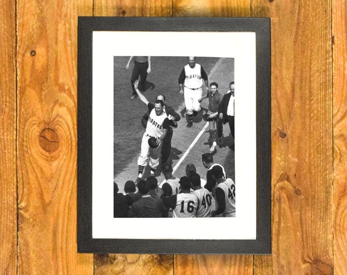 Bill Mazeroski 1960 World Series Winning Home Run - Matted & Framed Sports Wall Decor