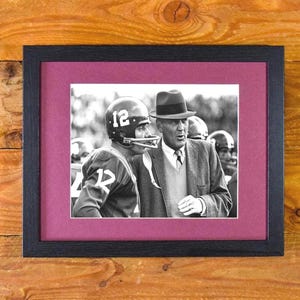 Coach Paul &quot;Bear&quot; Bryant & Joe Namath - Alabama Football 1960&#39;s - Matted and Framed Vintage Sports Wall Hanging