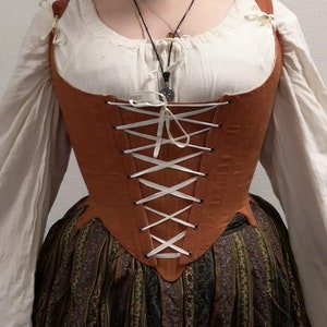 18th century ,Overbust Historybounding corset/Cottagecore with straps