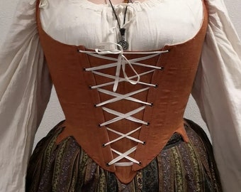 18th century ,Overbust Historybounding corset/Cottagecore with straps