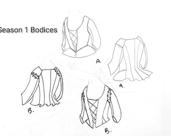 18th century Outlander s1 bodice patterns PDF ,plus size,instant download