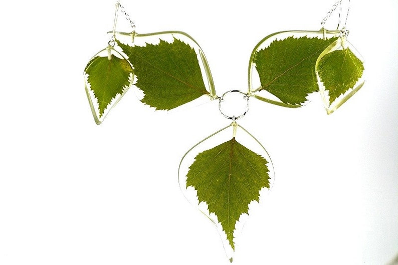 Resin Jewelry Set Birch Leaves Jewelry Natural Leaves in Etsy Canada