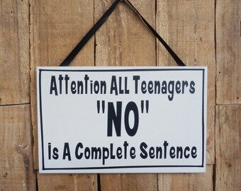 Teenagers signs | Etsy