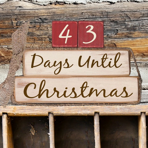 Christmas Countdown Days Until Christmas Christmas Etsy