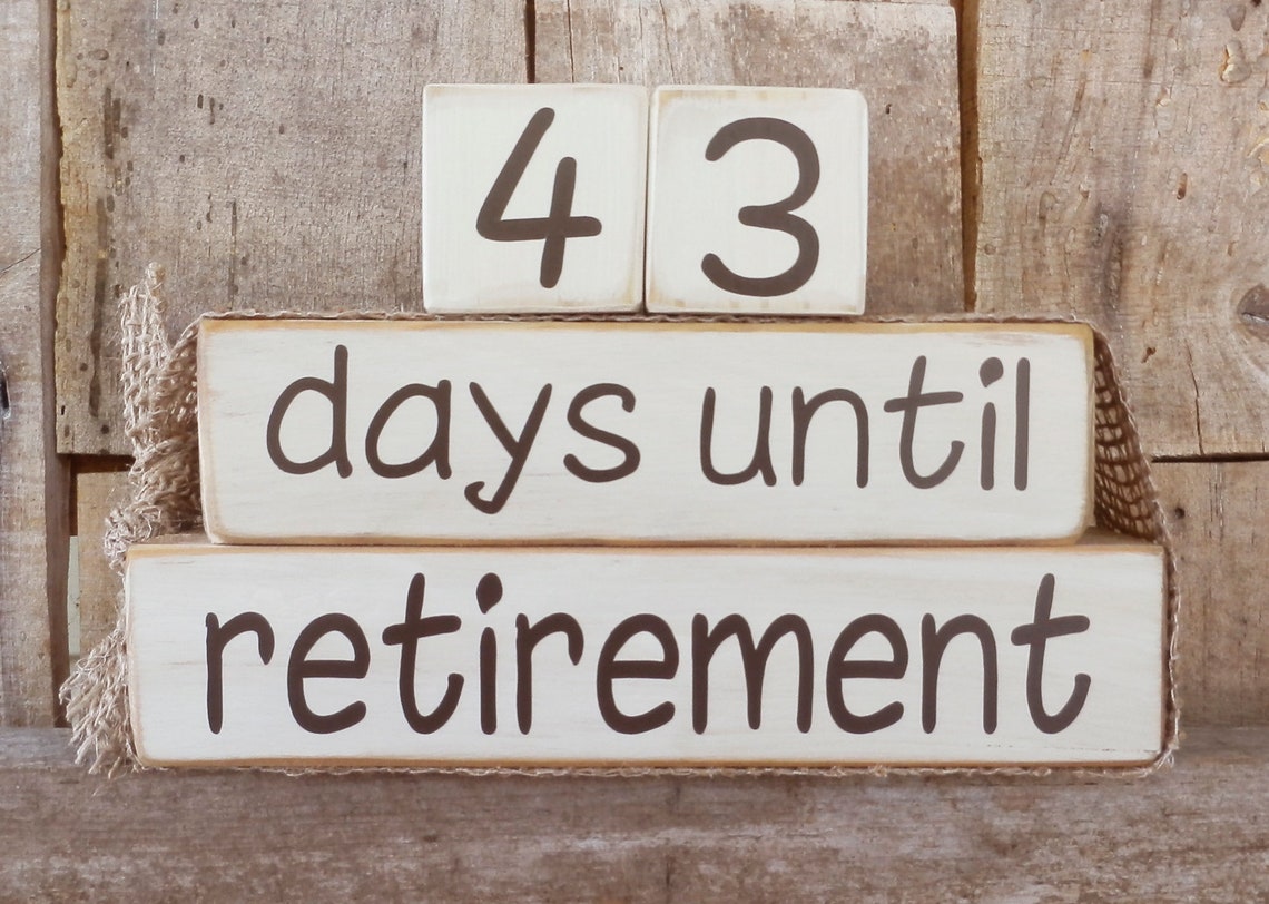 Retirement Countdown days until retirement retirement Etsy