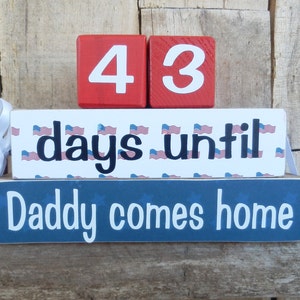 Countdown blocks, days until, (weeks until), Daddy comes home, Mommy comes home, My Marine comes home, military, military countdown, My hero