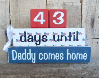 Countdown blocks, days until, (weeks until), Daddy comes home, Mommy comes home, My Marine comes home, military, military countdown, My hero