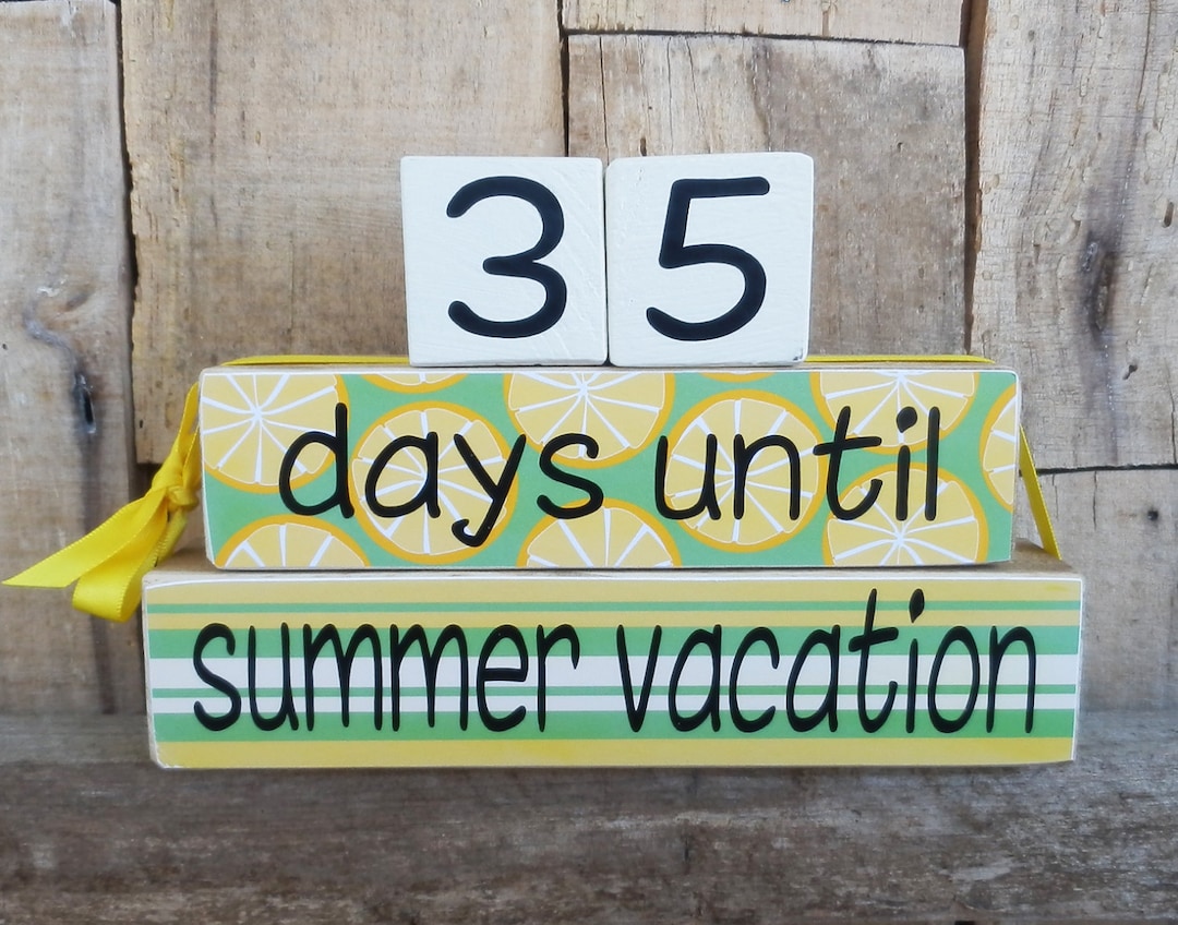 Countdown Blocks, Days (weeks) Until Summer Vacation, End of School