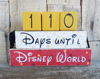 Disney Countdown, Disney World Countdown,  Disneyland Countdown, Countdown Blocks, Days Until Disney, Disney, Disneyland, 4.5 x 7 inches