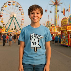 Minnesota State Fair 2025 Kids Tee: MN On A Stick Shirt