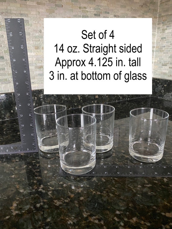 Set of 4 Rock/whiskey/bourbon/ Mixed Drink Glasses With Different