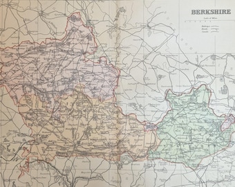 Berkshire - Original 1895 County Map