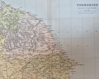 Yorkshire - North Eastern - Original 1895 County Map
