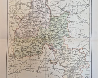 Oxfordshire - Original 1895 County Map