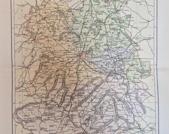 Shropshire - Original 1895 County Map
