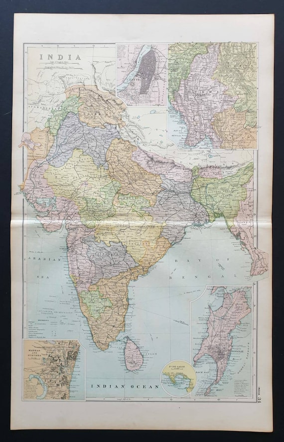 Original 1908 map - India