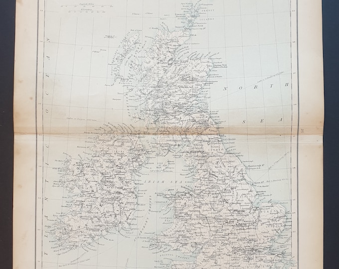 Route Map of the British Isles - Original 1898 map