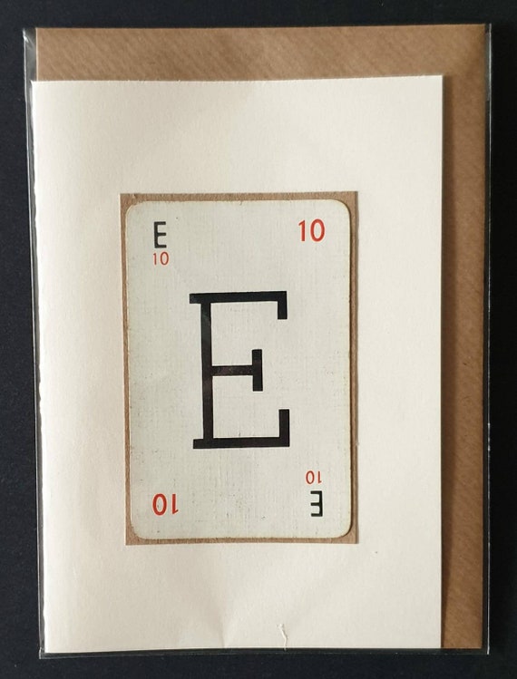 Original vintage Lexicon letter card - E