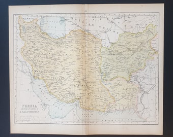 Persia, Afghanistan and Baluchistan - Original 1898 map
