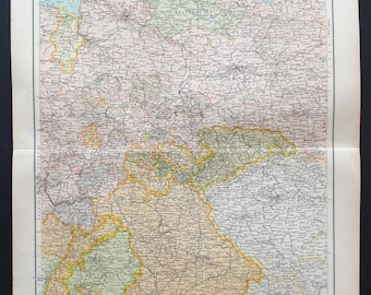 Central Germany - Original 1899 map