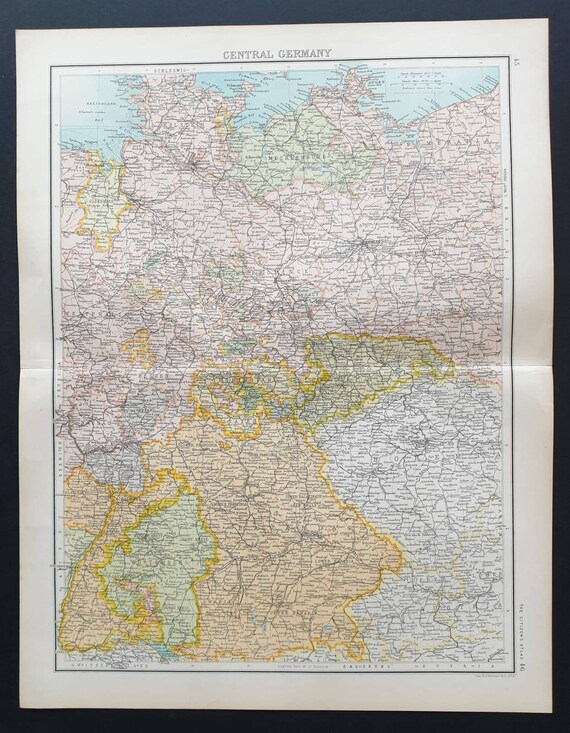 Original 1899 map - Central Germany