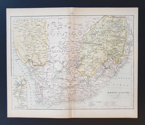 South Africa - Original 1898 map