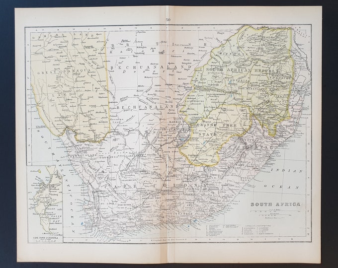 South Africa - Original 1898 map
