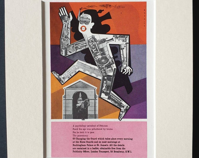 Original 1963 reprint London Transport posters - Changing the Guard 1956