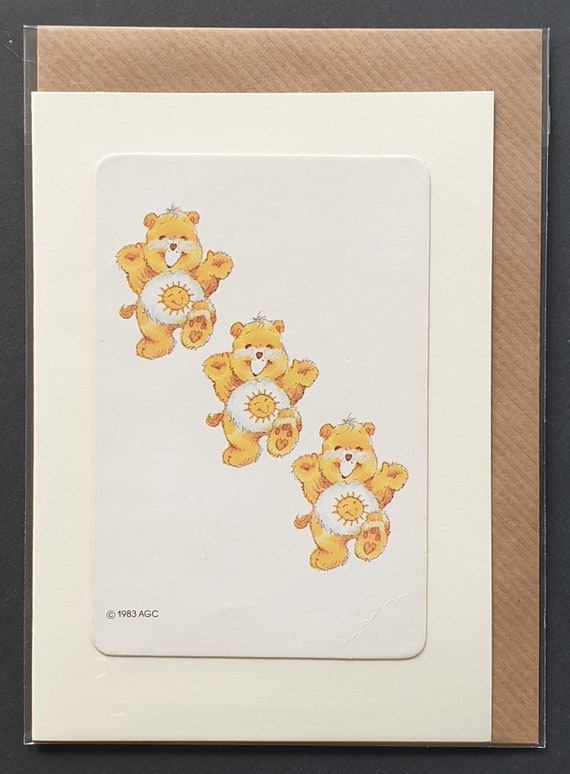 Funshine Bear - Original vintage Care Bear 'How Many Bears' cards