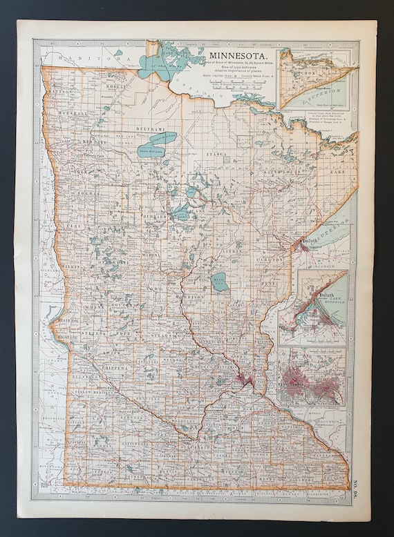 Minnesota - Original 1902 map